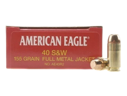 Federal American Eagle Ammunition 40 S&W 155 Grain Full Metal Jacket
