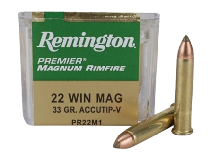 Remington Premier Ammunition 22 Winchester Magnum Rimfire (WMR) 33 Grain AccuTip