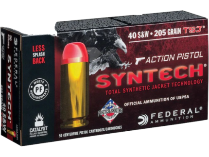 Federal American Eagle Syntech Action Pistol Ammunition 40 S&W 205 Grain Total Synthetic Jacket