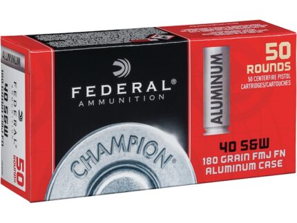 Federal Champion Ammunition 40 S&W 180 Grain Full Metal Jacket Aluminum Case