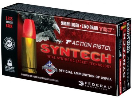 Federal American Eagle Syntech Action Pistol Ammunition 9mm Luger 150 Grain Total Synthetic Jacket