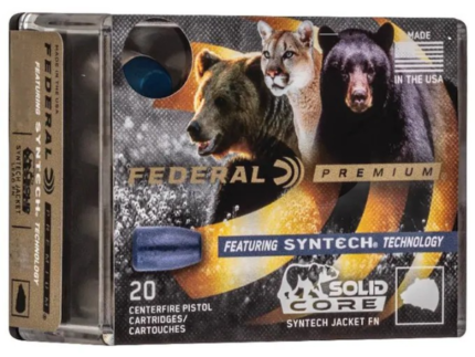 Federal Syntech Solid Core Ammunition 40 S&W 200 Grain Total Synthetic Jacket Hard Cast Flat Nose