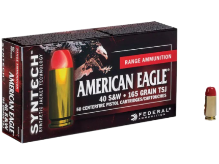 Federal American Eagle Syntech Ammunition 40 S&W 165 Grain Total Synthetic Jacket